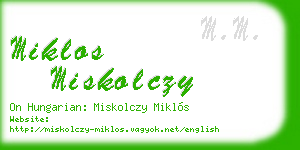 miklos miskolczy business card