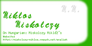 miklos miskolczy business card